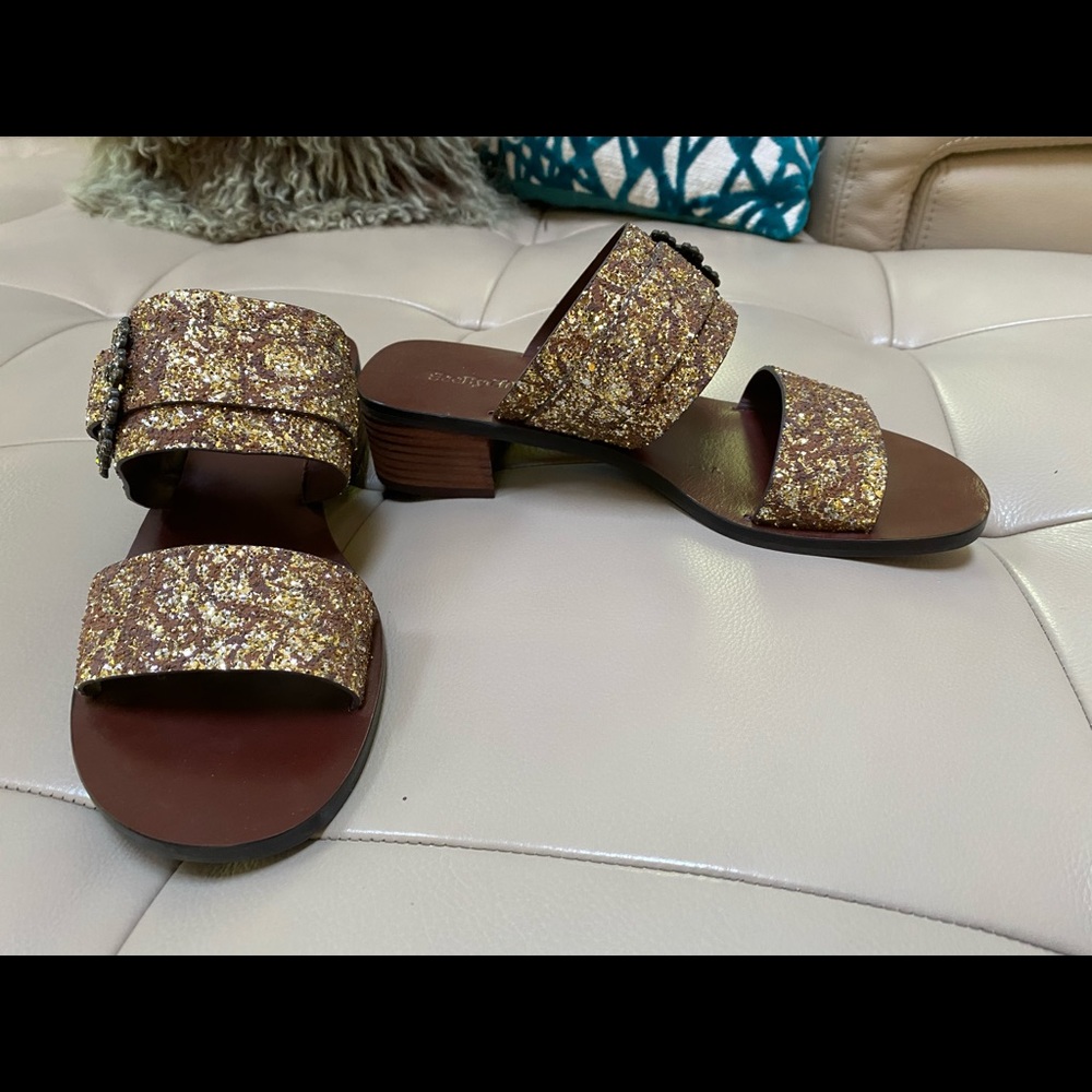 Chloe. See by Chloe glitter sandals.